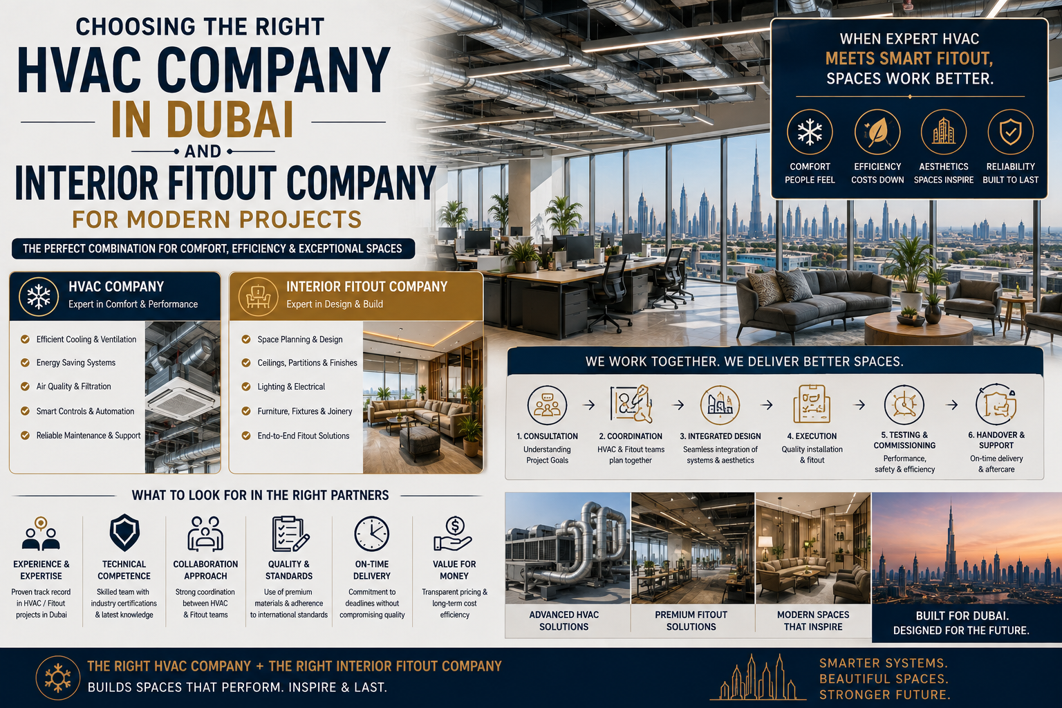 Choosing the Right HVAC Company in Dubai and Interior Fitout Company for Modern Projects
